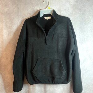 Women's Hippie Rose Pullover Fleece Black size Large